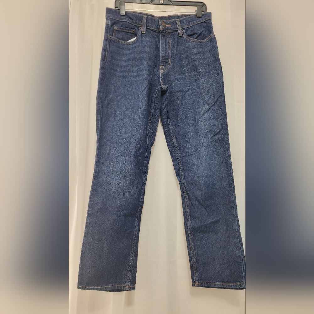 Goodfellow Men's Straight Fit Jeans 32W x 30L Dark Blue Denim